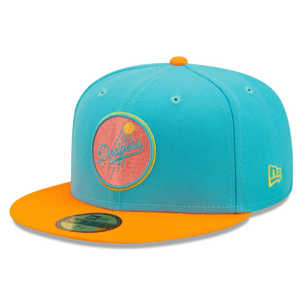 Los Angeles Dodgers Vice Highlighter 59FIFTY Fitted Hat Blue/Orange