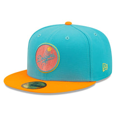 Los Angeles Dodgers Vice Highlighter 59FIFTY Fitted Hat Blue/Orange
