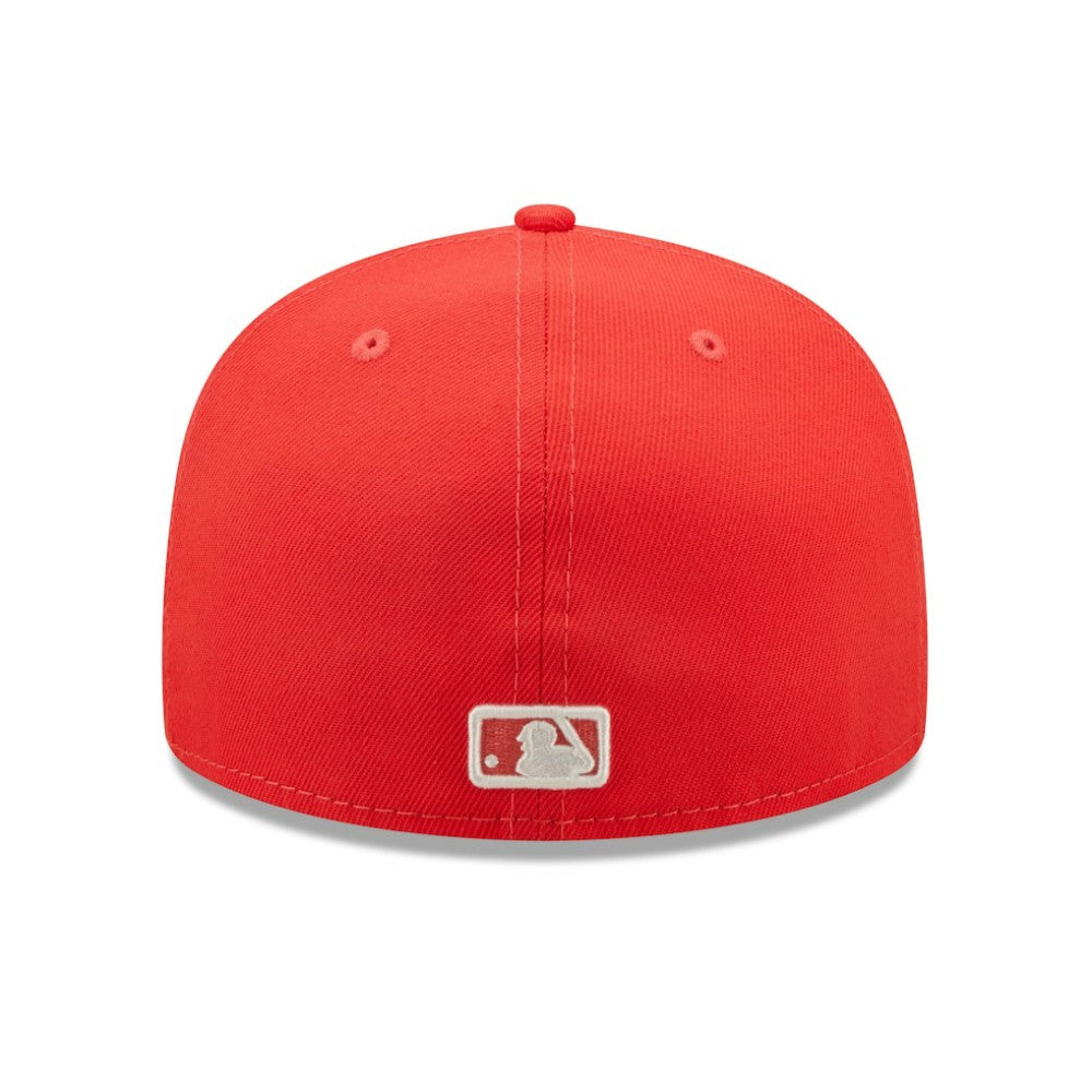 Chicago Cubs Lava Highlighter Logo 59FIFTY Fitted Hat Red