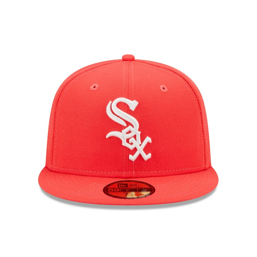 Chicago White Sox Lava Highlighter Logo 59FIFTY Fitted Hat Red