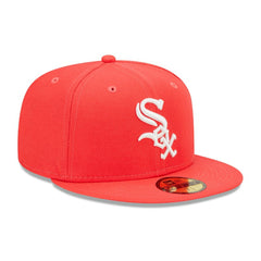 Chicago White Sox Lava Highlighter Logo 59FIFTY Fitted Hat Red