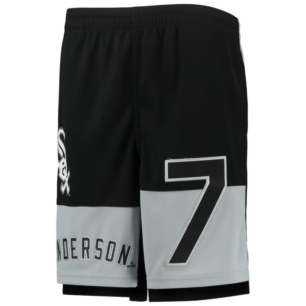 Tim Anderson Chicago White Sox Youth Pandemonium Name & Number Shorts Black
