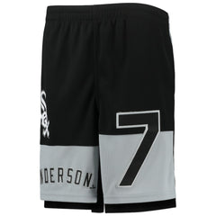 Tim Anderson Chicago White Sox Youth Pandemonium Name & Number Shorts Black