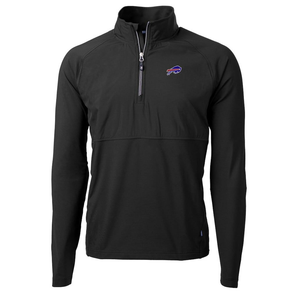 Buffalo Bills Cutter & Buck Adapt Eco Knit Hybrid Recycled Quarter-Zip Raglan Jacket - Black sale