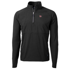 New York Giants Cutter & Buck Adapt Eco Knit Hybrid Recycled Quarter-Zip Raglan Jacket - Black discount