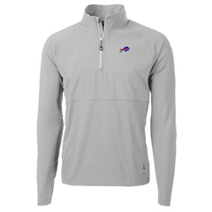Buffalo Bills Cutter & Buck Adapt Eco Knit Hybrid Recycled Quarter-Zip Raglan Jacket - Gray cheap
