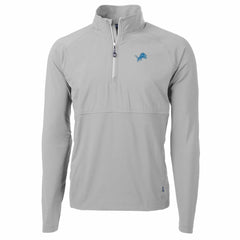 Detroit Lions Cutter & Buck Adapt Eco Knit Hybrid Recycled Quarter-Zip Raglan Jacket - Gray on sale