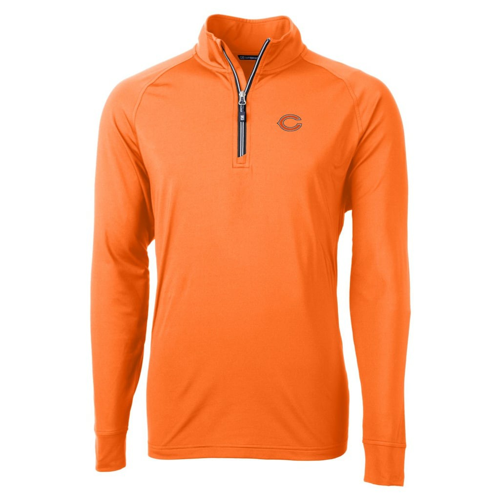 Chicago Bears Cutter & Buck Adapt Eco Knit Stretch Recycled Quarter-Zip Jacket - Orange discount