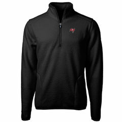 Tampa Bay Buccaneers Cutter & Buck Cascade Eco Sherpa Fleece Quarter-Zip Pullover Jacket - Black outlet