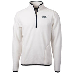 Seattle Seahawks Cutter & Buck Cascade Eco Sherpa Fleece Quarter-Zip Pullover Jacket - White sale