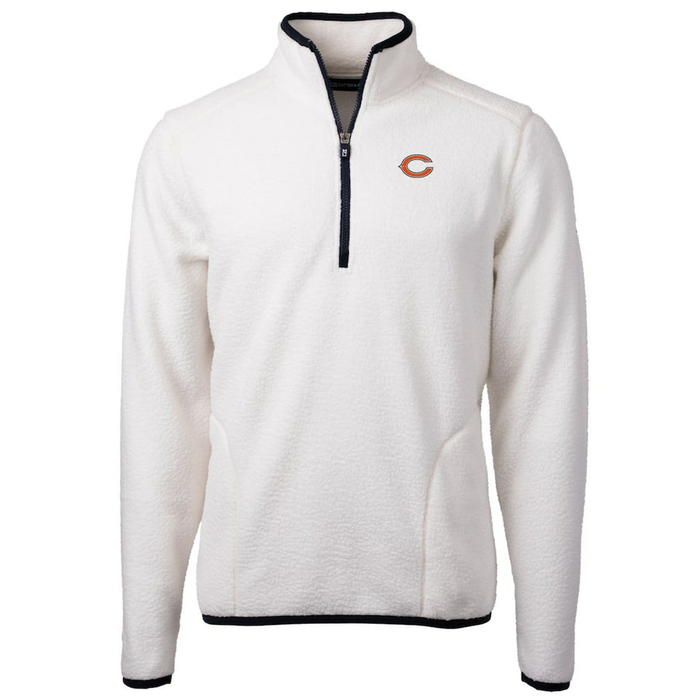 Chicago Bears Cutter & Buck Cascade Eco Sherpa Fleece Quarter-Zip Pullover Jacket - White online