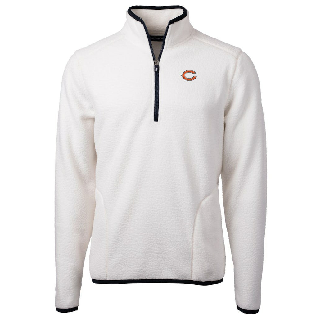 Chicago Bears Cutter & Buck Cascade Eco Sherpa Fleece Quarter-Zip Pullover Jacket - White online