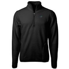 Carolina Panthers Cutter & Buck Big & Tall Cascade Eco Sherpa Fleece Quarter-Zip Pullover Jacket - Black sale