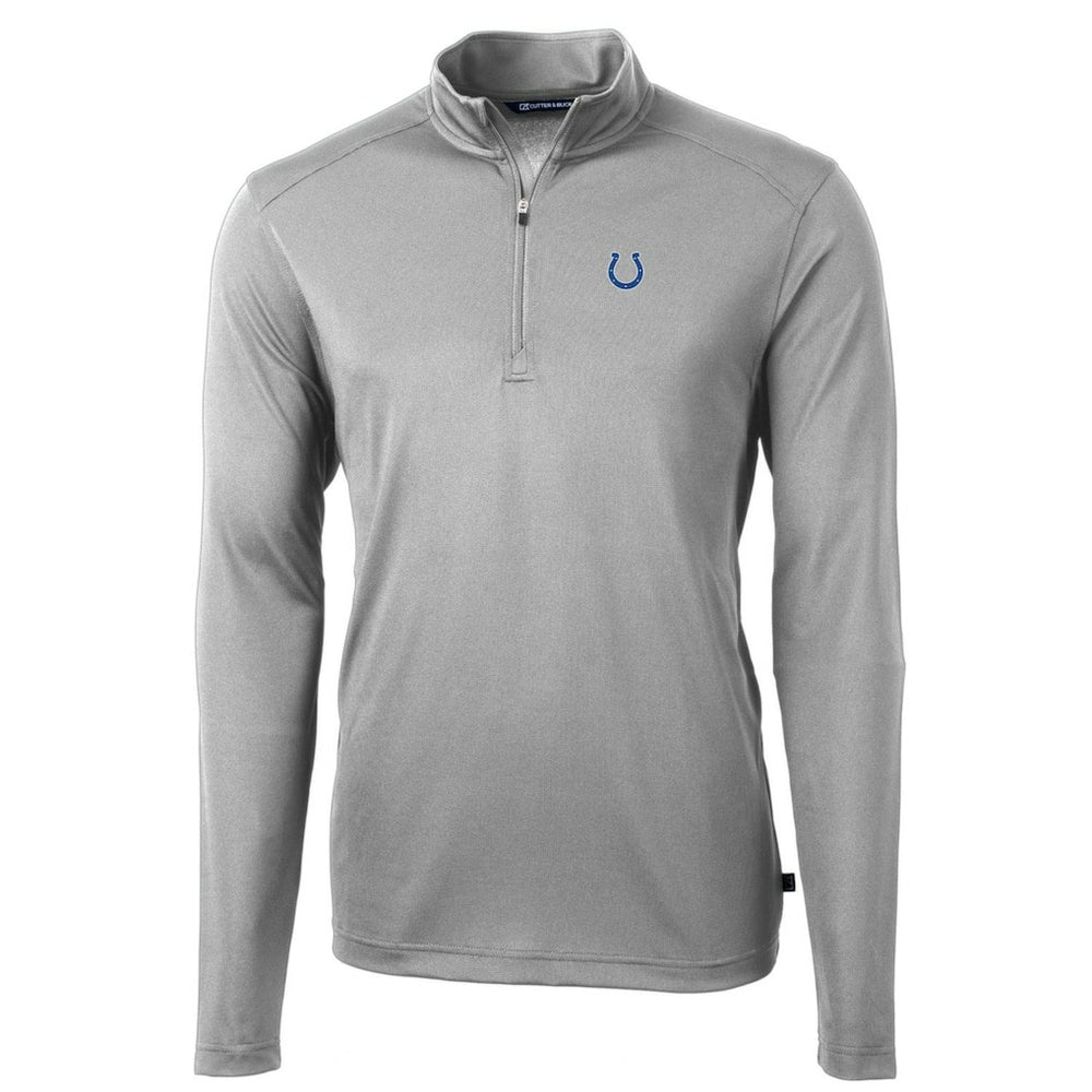 Indianapolis Colts Cutter & Buck Big & Tall Virtue Eco Pique Quarter-Zip Pullover Jacket - Gray sale