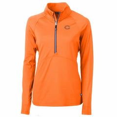 Chicago Bears Cutter & Buck Women's Adapt Eco Knit Stretch Recycled Half-Zip Pullover Top - Orange outlet