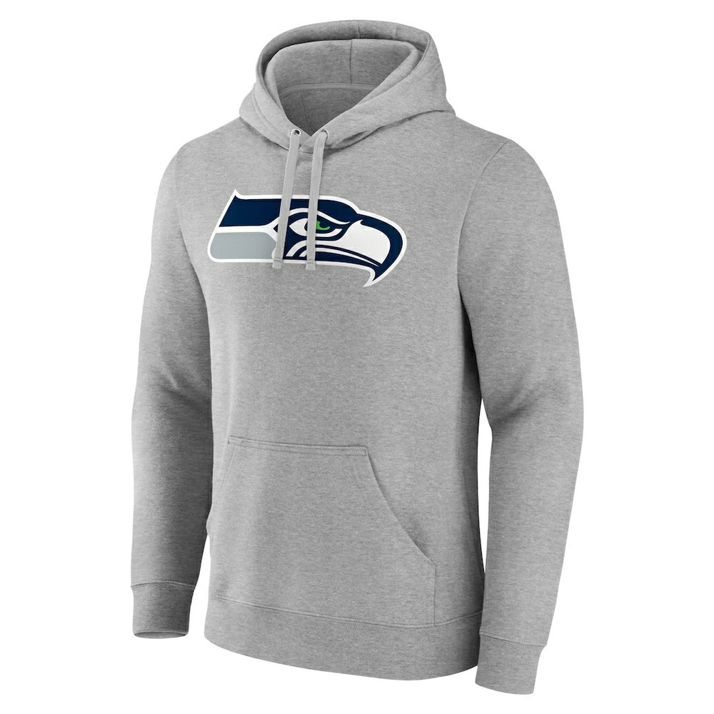 Seattle Seahawks Team Authentic Custom Pullover Hoodie - Heathered Gray discount