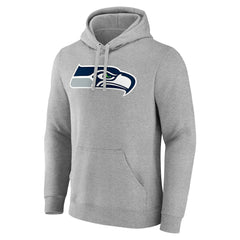 Seattle Seahawks Team Authentic Custom Pullover Hoodie - Heathered Gray discount