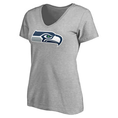 Seattle Seahawks Women's Team Authentic Custom V-Neck T-Shirt - Gray discount