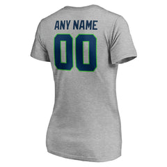 Seattle Seahawks Women's Team Authentic Custom V-Neck T-Shirt - Gray discount
