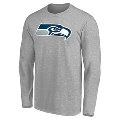 Seattle Seahawks Team Authentic Custom Long Sleeve T-Shirt - Gray discount