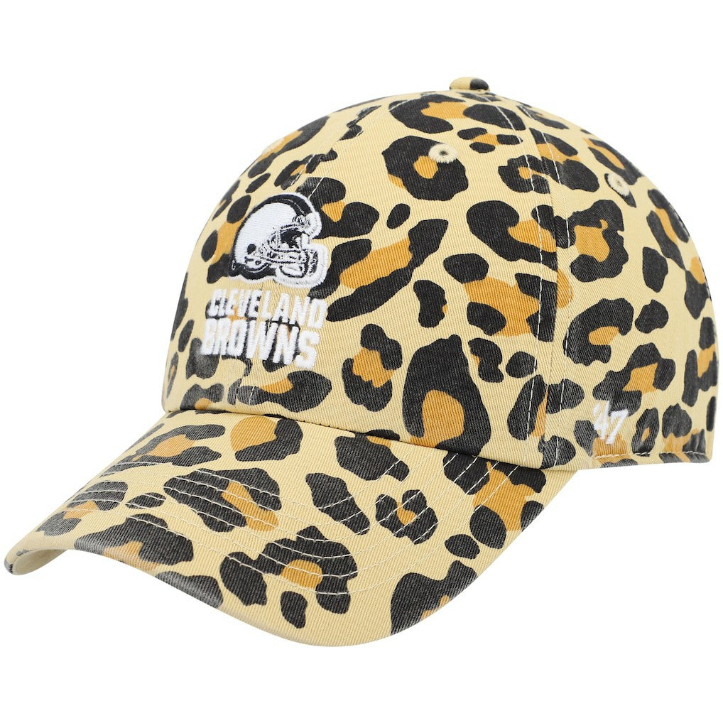 Cleveland Browns '47 Women's Bagheera Clean Up Allover Adjustable Hat - Tan for sale