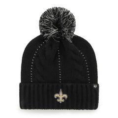 New Orleans Saints '47 Women's Bauble Cuffed Knit Hat with Pom - Black outlet