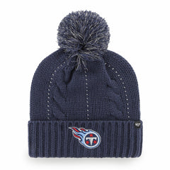 Tennessee Titans '47 Women's Bauble Cuffed Knit Hat with Pom - Navy outlet