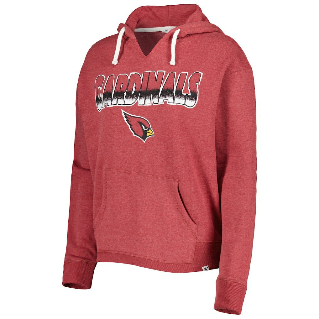 Arizona Cardinals '47 Women's Color Rise Kennedy Notch Neck Pullover Hoodie - Cardinal sale