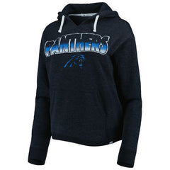 Carolina Panthers '47 Women's Color Rise Kennedy Notch Neck Pullover Hoodie - Black for sale