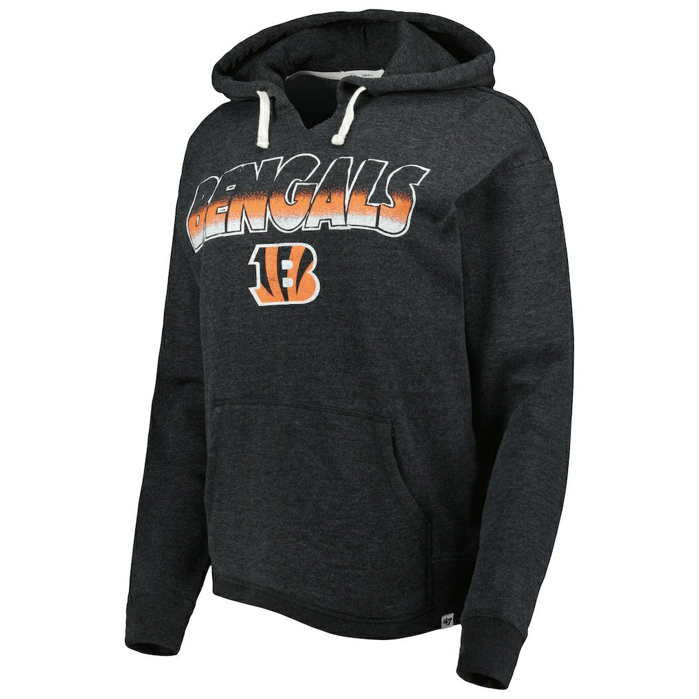 Cincinnati Bengals '47 Women's Color Rise Kennedy Pullover Hoodie - Black sale