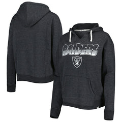 Las Vegas Raiders '47 Women's Color Rise Kennedy Notch Neck Pullover Hoodie - Black on sale