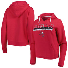 Tampa Bay Buccaneers '47 Women's Color Rise Kennedy Notch Neck Pullover Hoodie - Red on sale