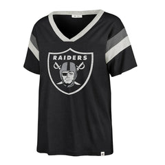 Las Vegas Raiders '47 Women's Phoenix V-Neck T-Shirt - Black on sale