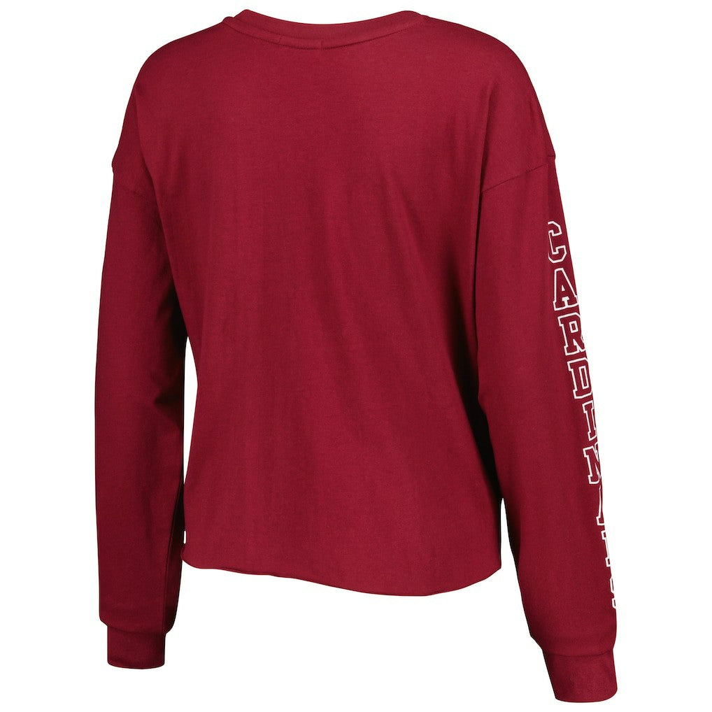 Arizona Cardinals '47 Women's Skyler Parkway Cropped Long Sleeve T-Shirt - Cardinal discount
