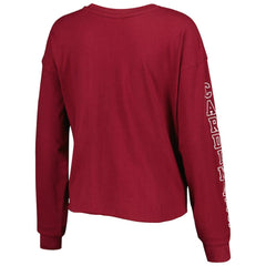 Arizona Cardinals '47 Women's Skyler Parkway Cropped Long Sleeve T-Shirt - Cardinal discount