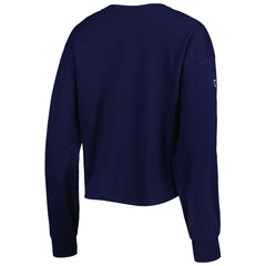 Tennessee Titans '47 Women's Skyler Parkway Cropped Long Sleeve T-Shirt - Navy discount
