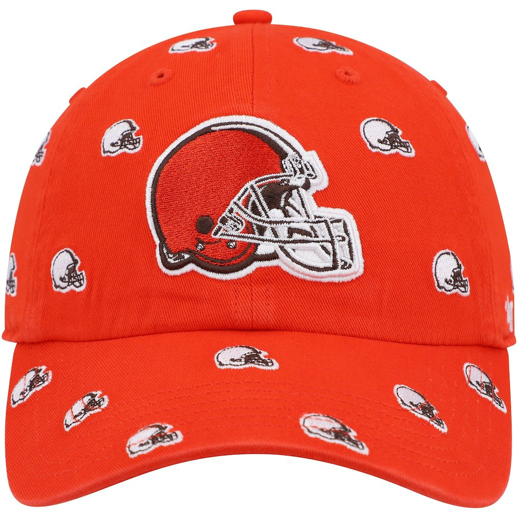 Cleveland Browns '47 Women's Confetti Clean Up Logo Adjustable Hat - Orange cheap