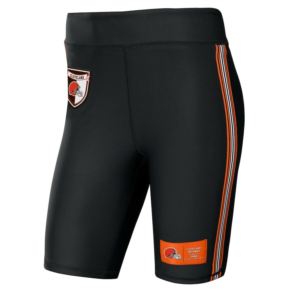 Cleveland Browns WEAR by Erin Andrews Women's Biker Shorts - Black cheap