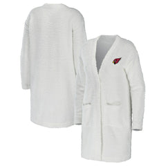 Arizona Cardinals WEAR by Erin Andrews Women's Cozy Lounge Cardigan Sweater - Cream for sale