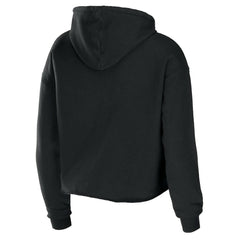 New Orleans Saints WEAR by Erin Andrews Women's Cropped Sponge Fleece Pullover Hoodie - Black outlet