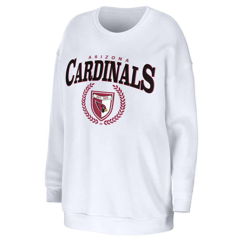Arizona Cardinals WEAR by Erin Andrews Women's Oversized Pullover Sweatshirt - White outlet