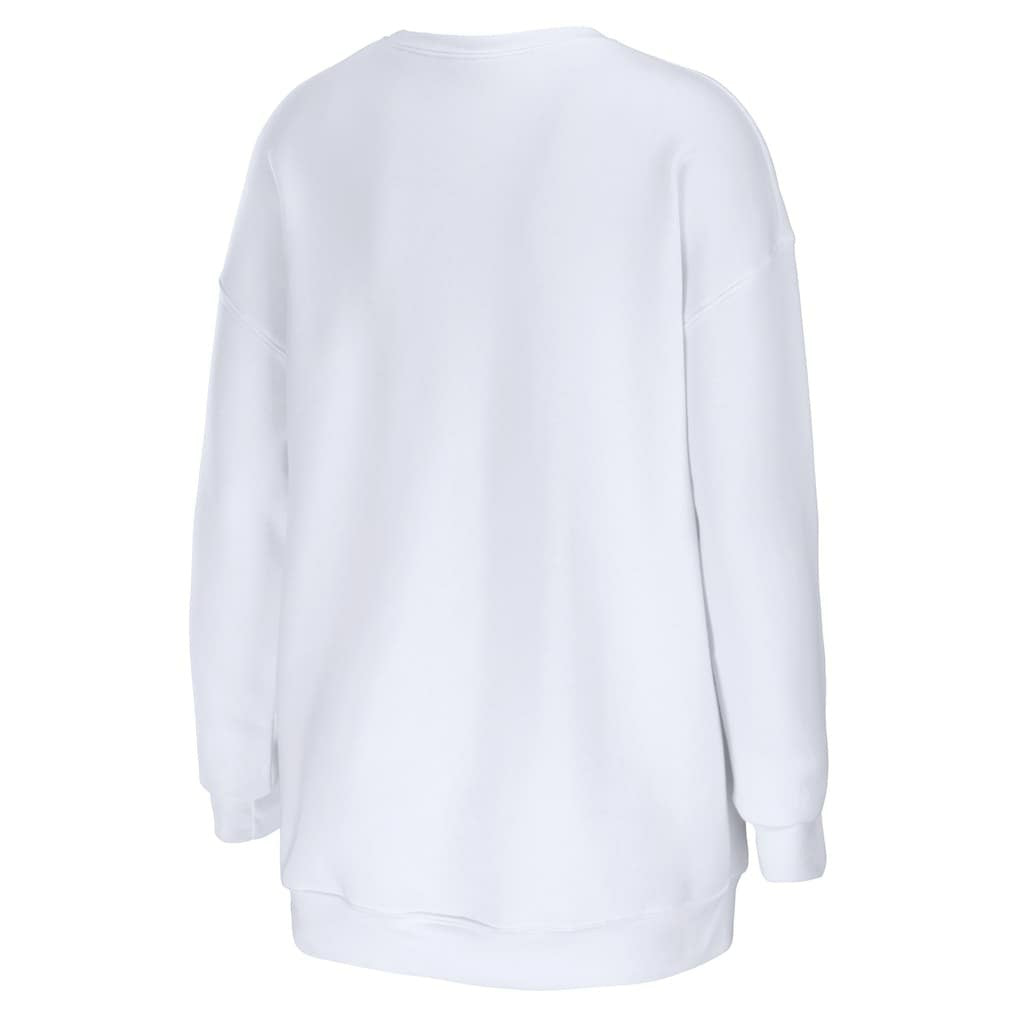 Washington Commanders WEAR by Erin Andrews Women's Oversized Pullover Sweatshirt - White for sale