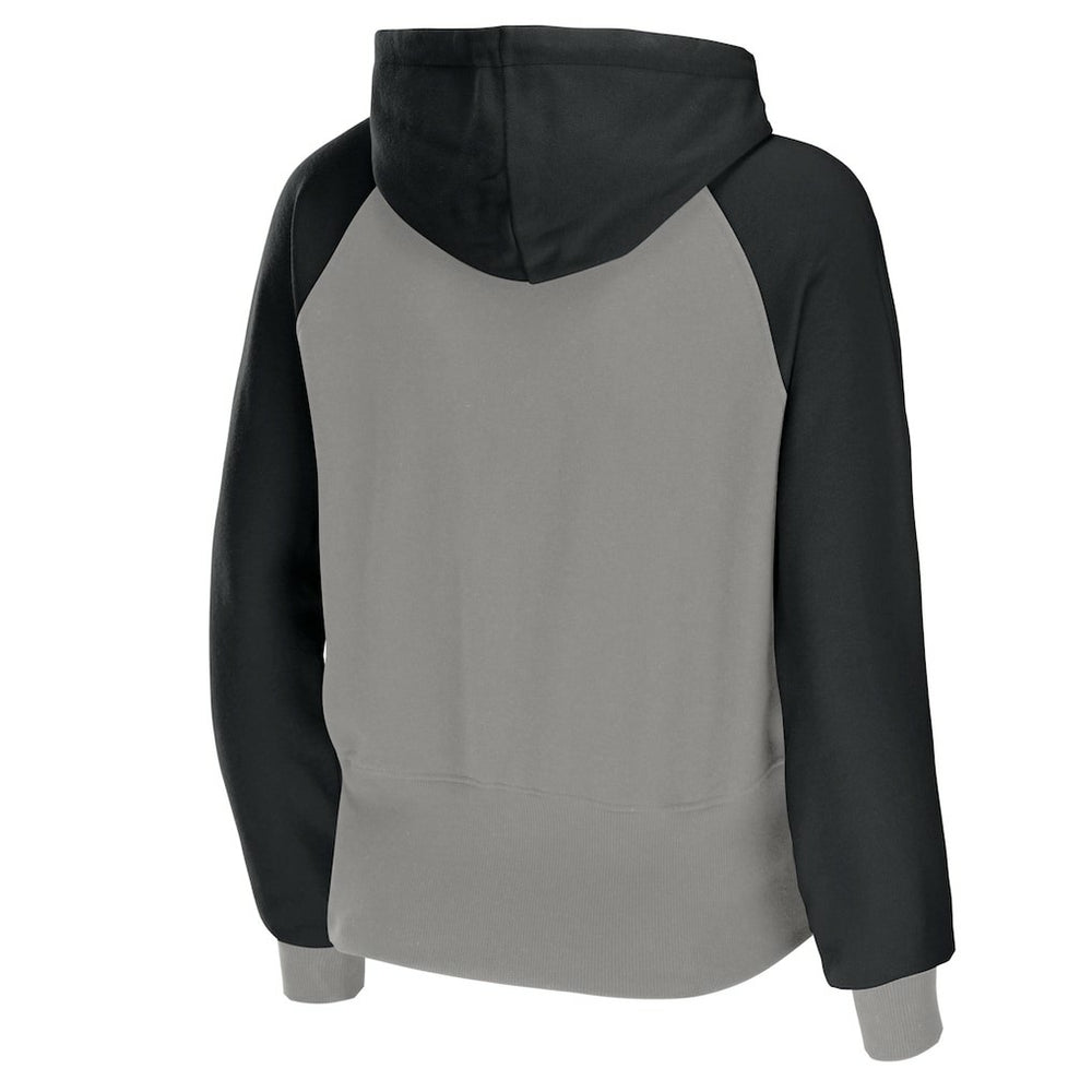 Las Vegas Raiders WEAR by Erin Andrews Women's Colorblock Lightweight Full-Zip Hoodie - Silver on sale