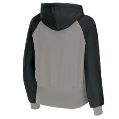 Las Vegas Raiders WEAR by Erin Andrews Women's Colorblock Lightweight Full-Zip Hoodie - Silver on sale