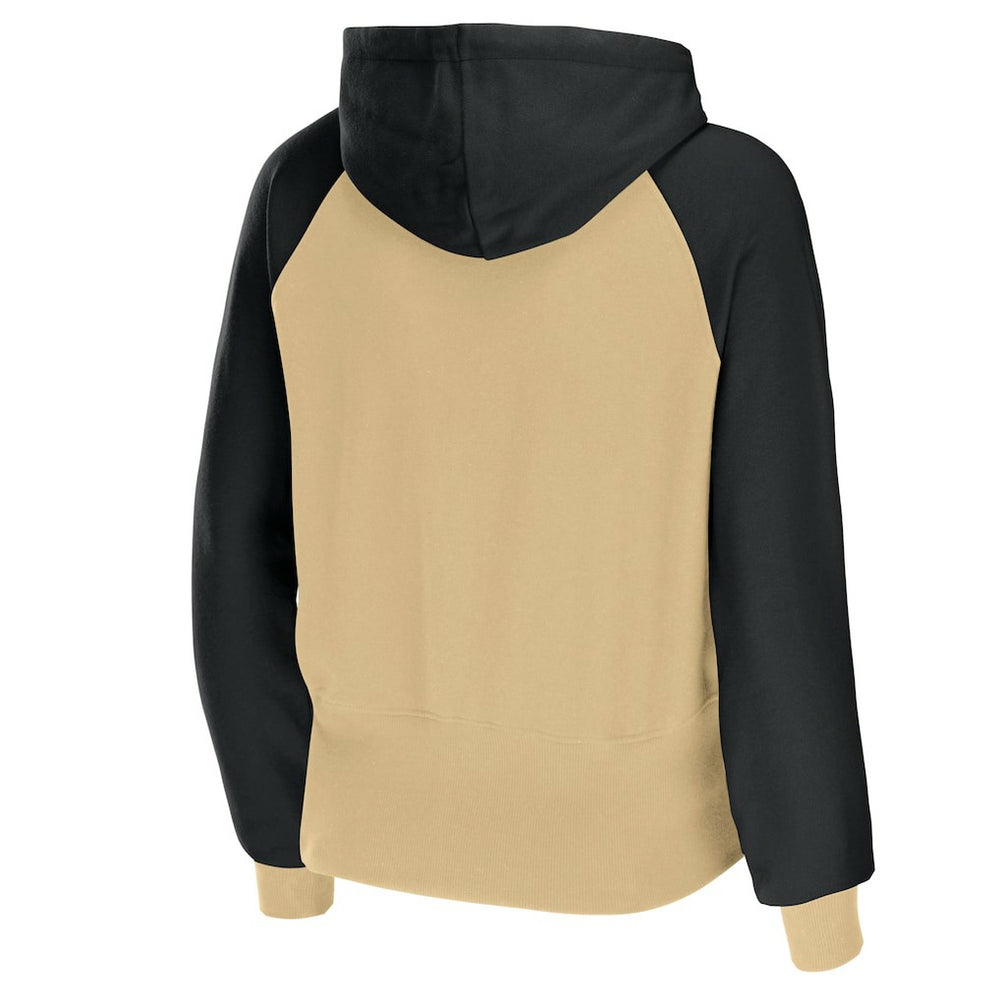 New Orleans Saints WEAR by Erin Andrews Women's Colorblock Lightweight Full-Zip Hoodie - Gold on sale