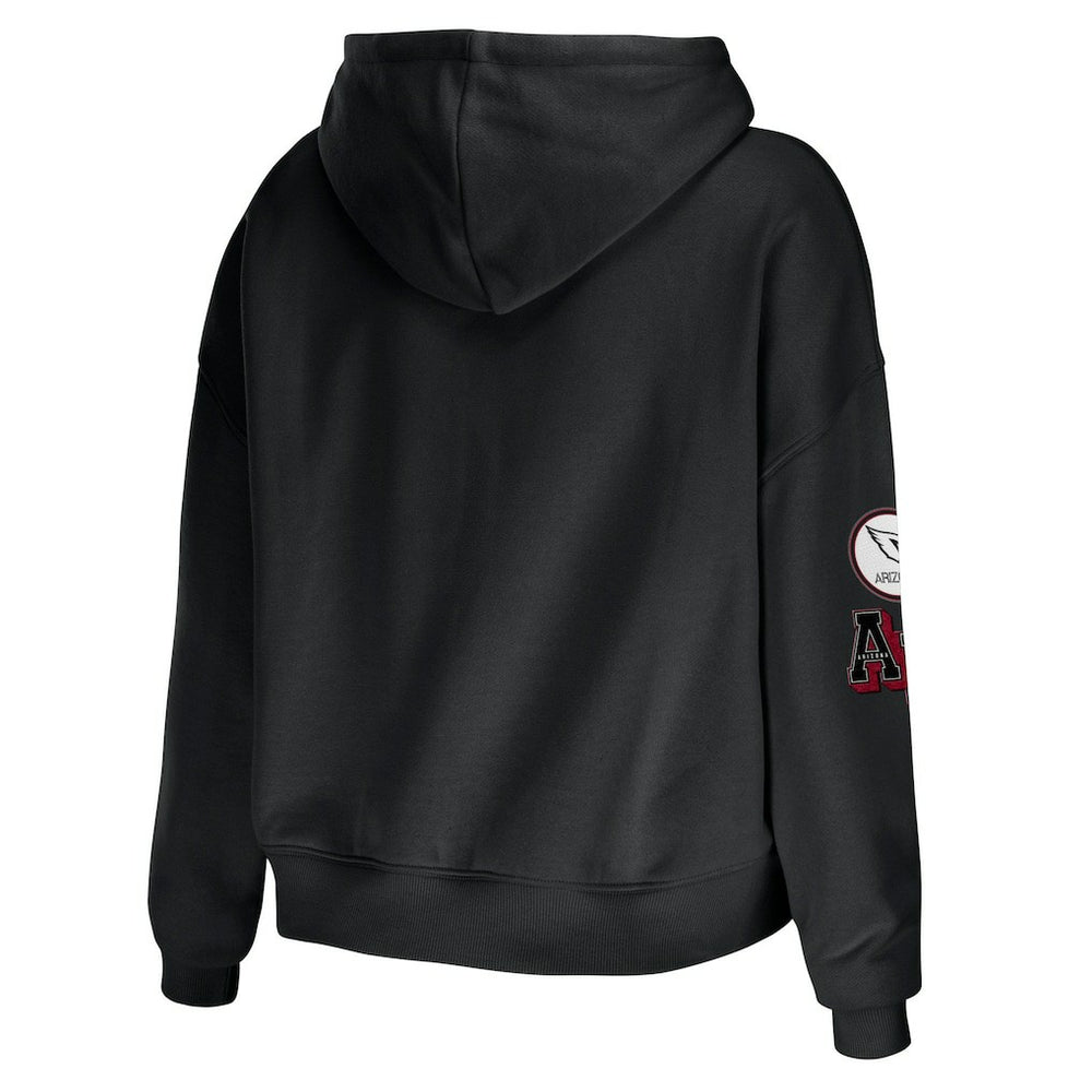 Arizona Cardinals WEAR by Erin Andrews Women's Modest Cropped Pullover Hoodie - Black sale