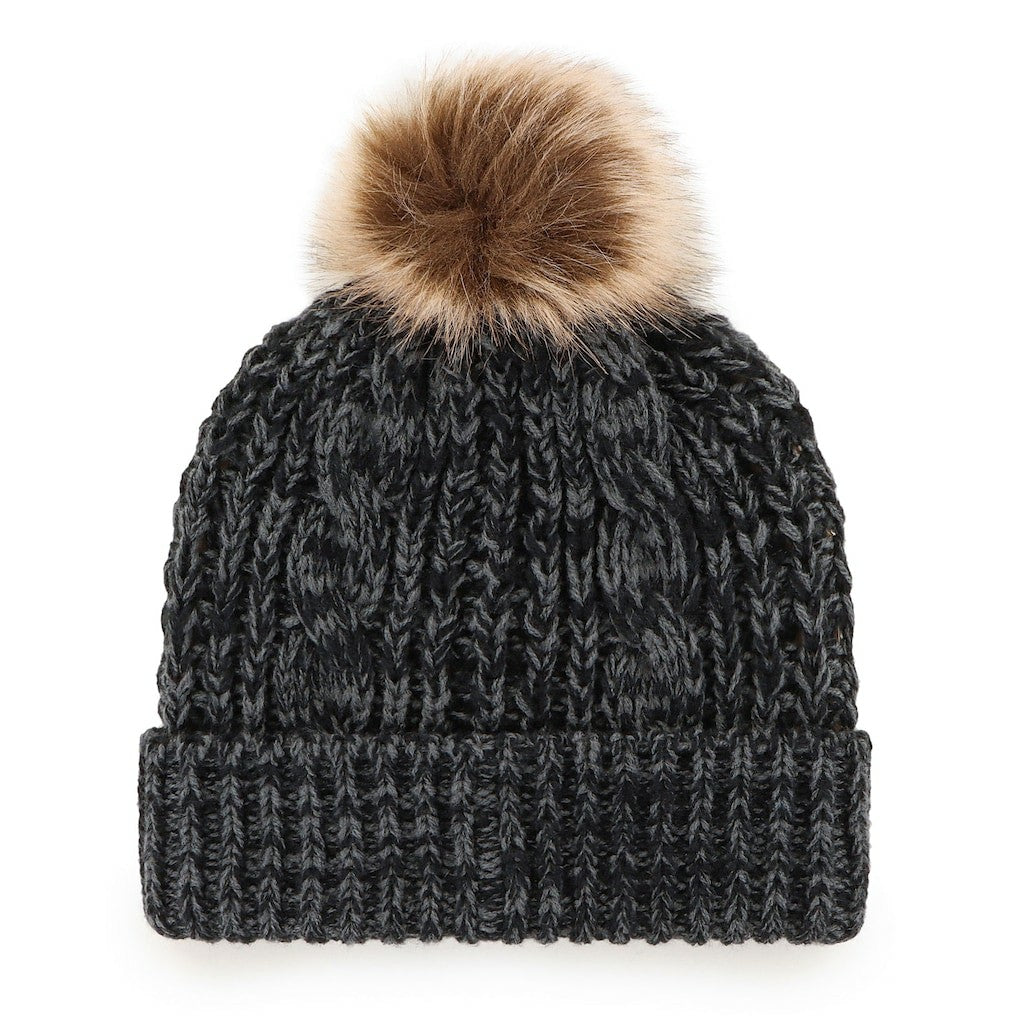 Carolina Panthers '47 Women's Meeko Cuffed Knit Hat with Pom - Black for sale