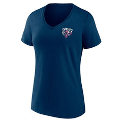Chicago Bears Women's Plus Size Mother's Day #1 Mom V-Neck T-Shirt - Navy discount