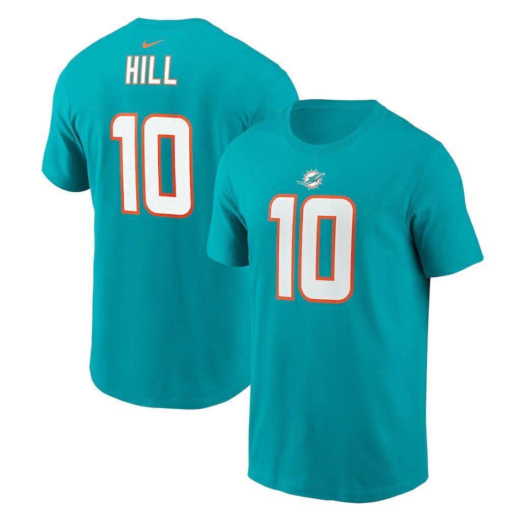 Tyreek Hill Miami Dolphins Player Name & Number T-Shirt - Aqua cheap