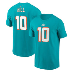 Tyreek Hill Miami Dolphins Player Name & Number T-Shirt - Aqua cheap